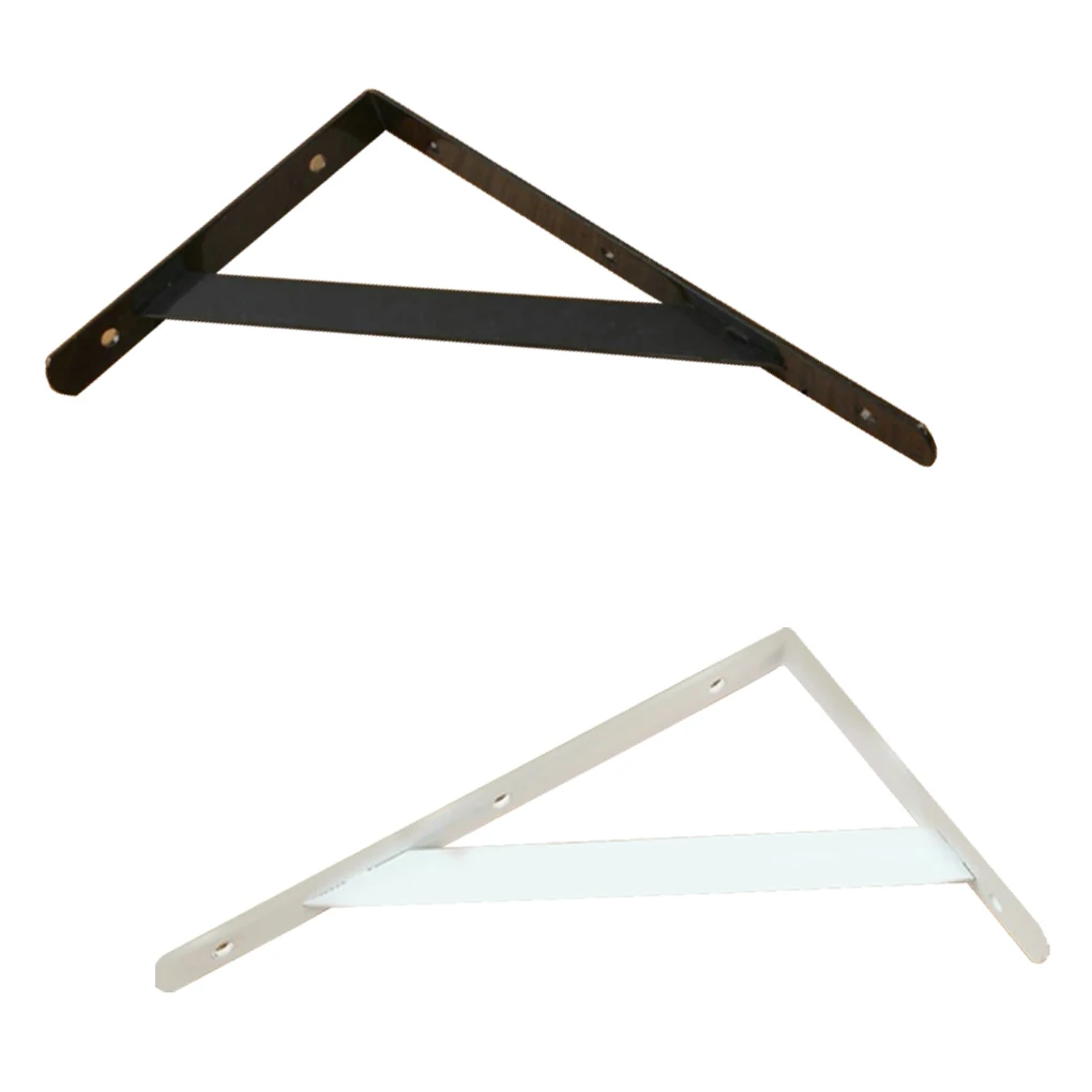 

6pack lot Sturdy And Practical Shelf Brackets Support Frame For Heavy-Duty Wall Shelves - Easy Installation Easy black