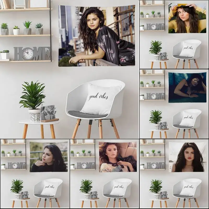 

Селена Гомез-редкий гобелен Художественная печать дешевый хиппи настенный богемный настенный гобелены