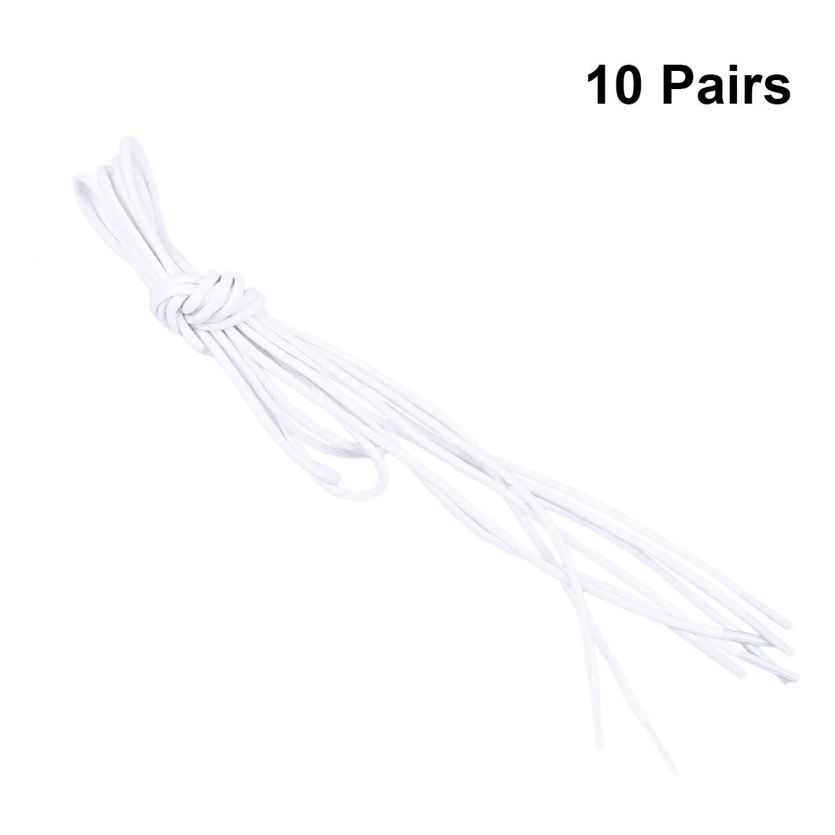 

10 Pairs Thin Shoe Laces Shoelace Cord Stretch Black Shoelaces Shoes Accessories Waxed Flat