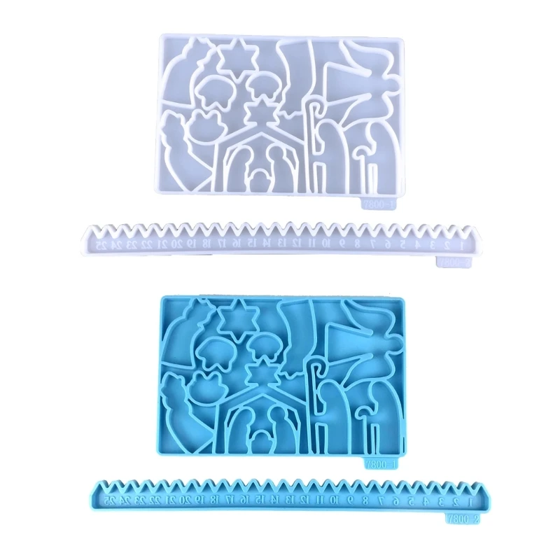 

Resin Count Down to Christmas Mold Christmas Ornament Mold for Party Home Decor Drop shipping