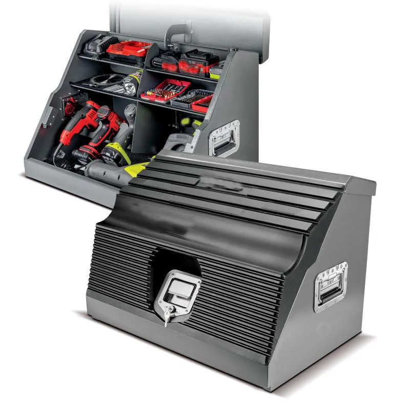 

26 Inch Rapid Box Portable Slant Front Power Tool Grey Locker Box - 941805E