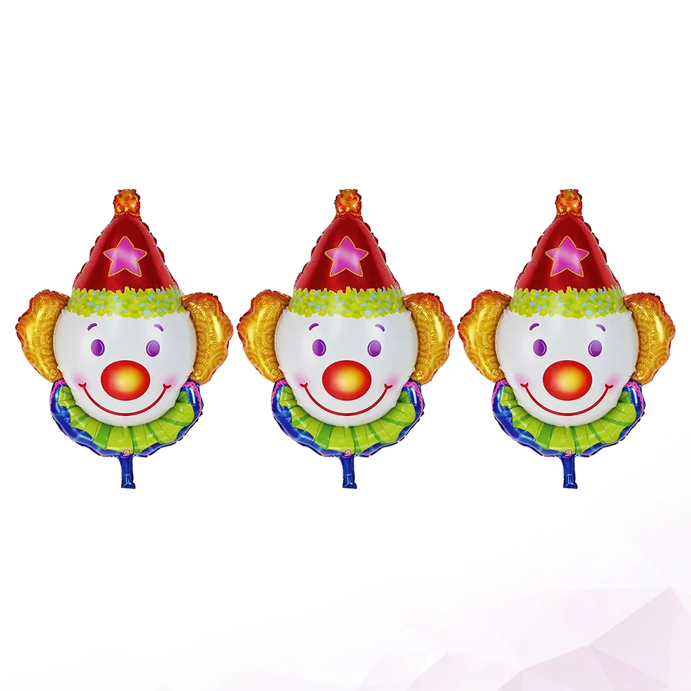 

3pcs Clown Balloons Clown Foil Party Balloons Clown Balloon for Carnival Theme Party Circus Party Supplies Funny Game Reward