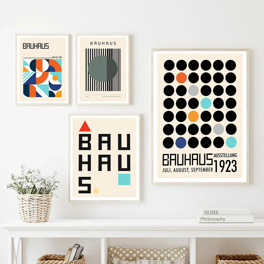 Плакат в стиле Баухаус на холсте