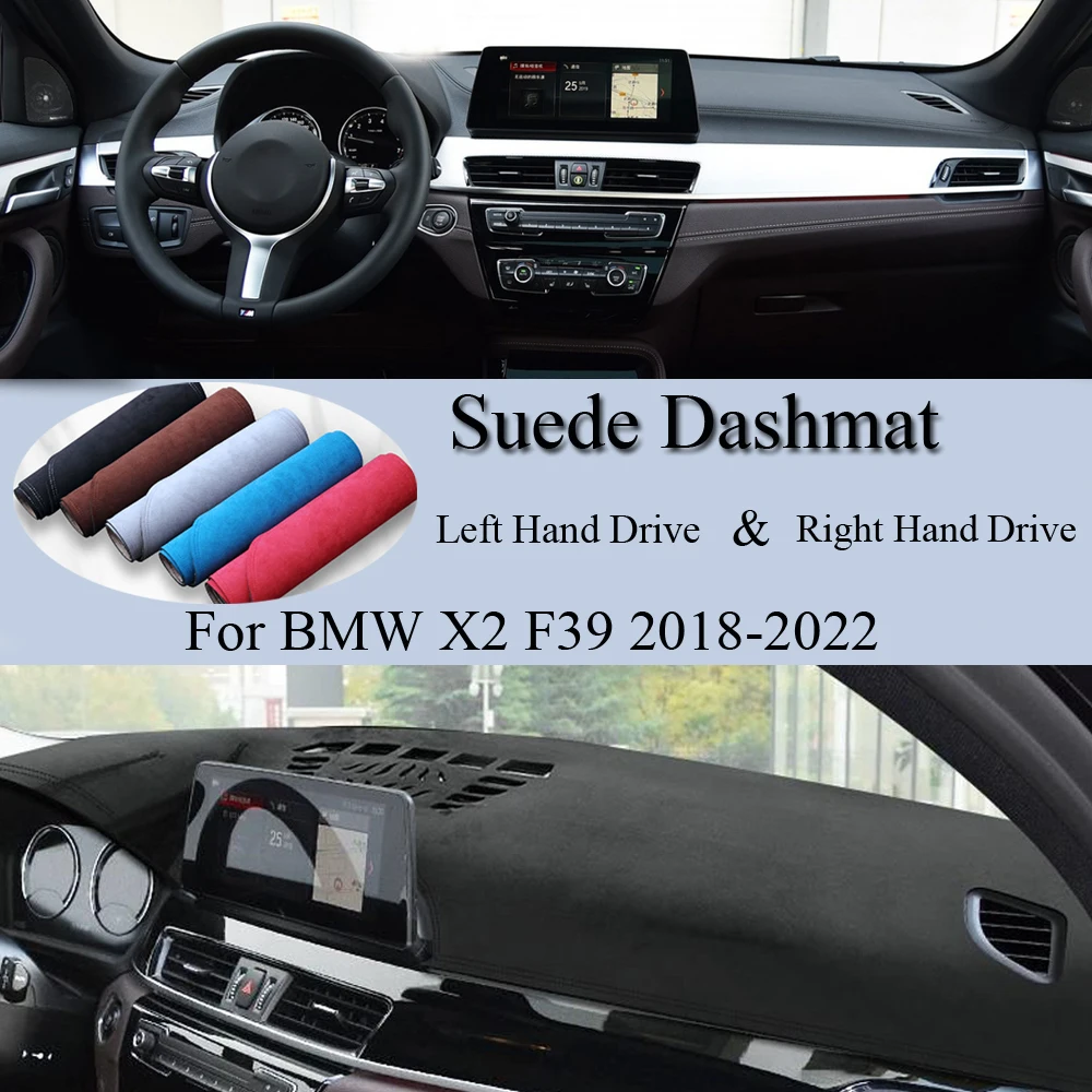 

For BMW X2 F39 2018 2019 2020 2021 2022 Suede Leather Dashmat Dash Mat Cover Dashboard Pad Sunshade Carpet Cape Car Accessory