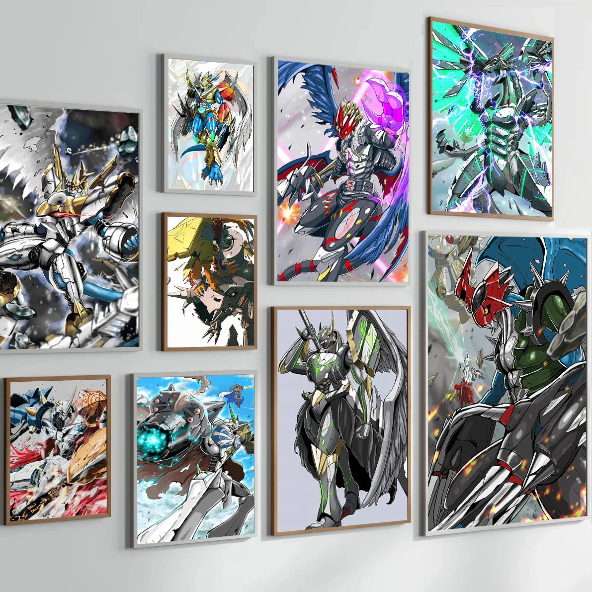 Самоклеящиеся постер D-цифрового монстра аниме-обои фигурки HD Agumon украшение для