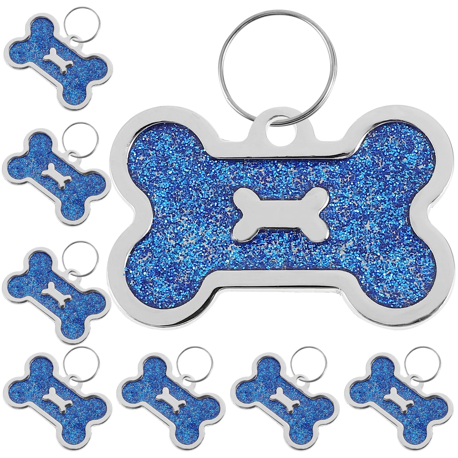 

8 Pcs Puppy Collars Small Puppies Kitten Pet Dog Tag Name Tags Id Zinc Alloy Identity