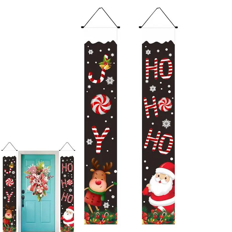 

Christmas Porch Sign Christmas Porch Decorations Outdoor Christmas Door Flag Create A Christmas Mood With Bright Colors For