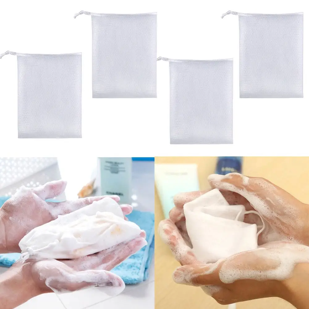 

Bathroom Bath Skin Handmade Facial Cleanser Bundle Mouth Soap Mesh Bag Soap Foaming Net Washing Cleaning Tool