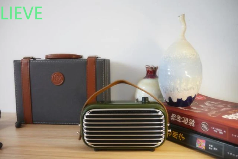 

Lofree-зеленый Bluetooth-динамик, портативный беспроводной музыкальный плеер с FM-радио и чемоданом