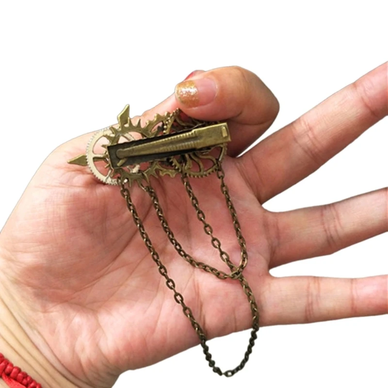 Винтажная заколка для волос в стиле стимпанк головные уборы панк готики заколки