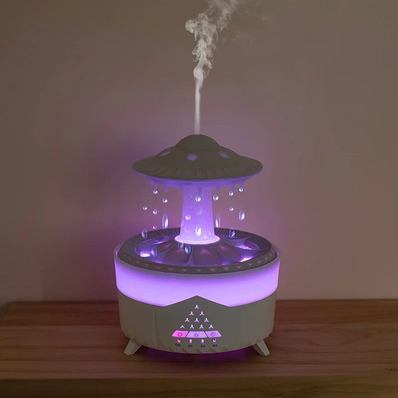 Увлажнитель воздуха Rain Cloud Night Light со звуком капель дождя и 7-цветной светодиодной
