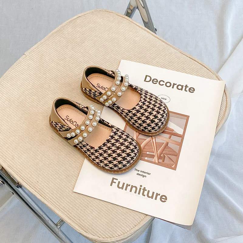 

Детские классические модные элегантные платья с изображением тысяч птиц для девочек, Мэри Джейн, новинка весны 2023, с круглым носком, на плос...