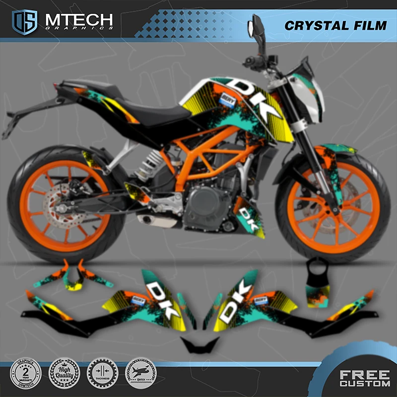 Фото DSMTECH Team мотоциклетные графические фоновые наклейки, наборы наклеек для KTM Duke 125 200 390 2011 2012 2013 2014 2015 2016 007 №3