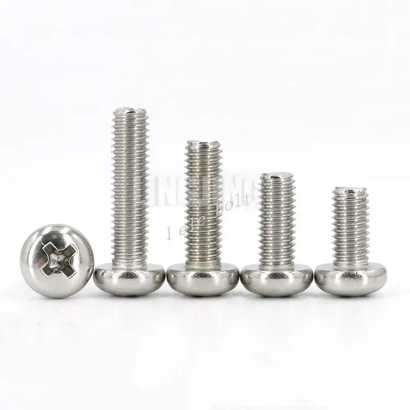 

20/50PCS M2 M2.5 316 Stainless Steel Cross Recessed Pan Head Screws Phillips Screws L=4-20mm