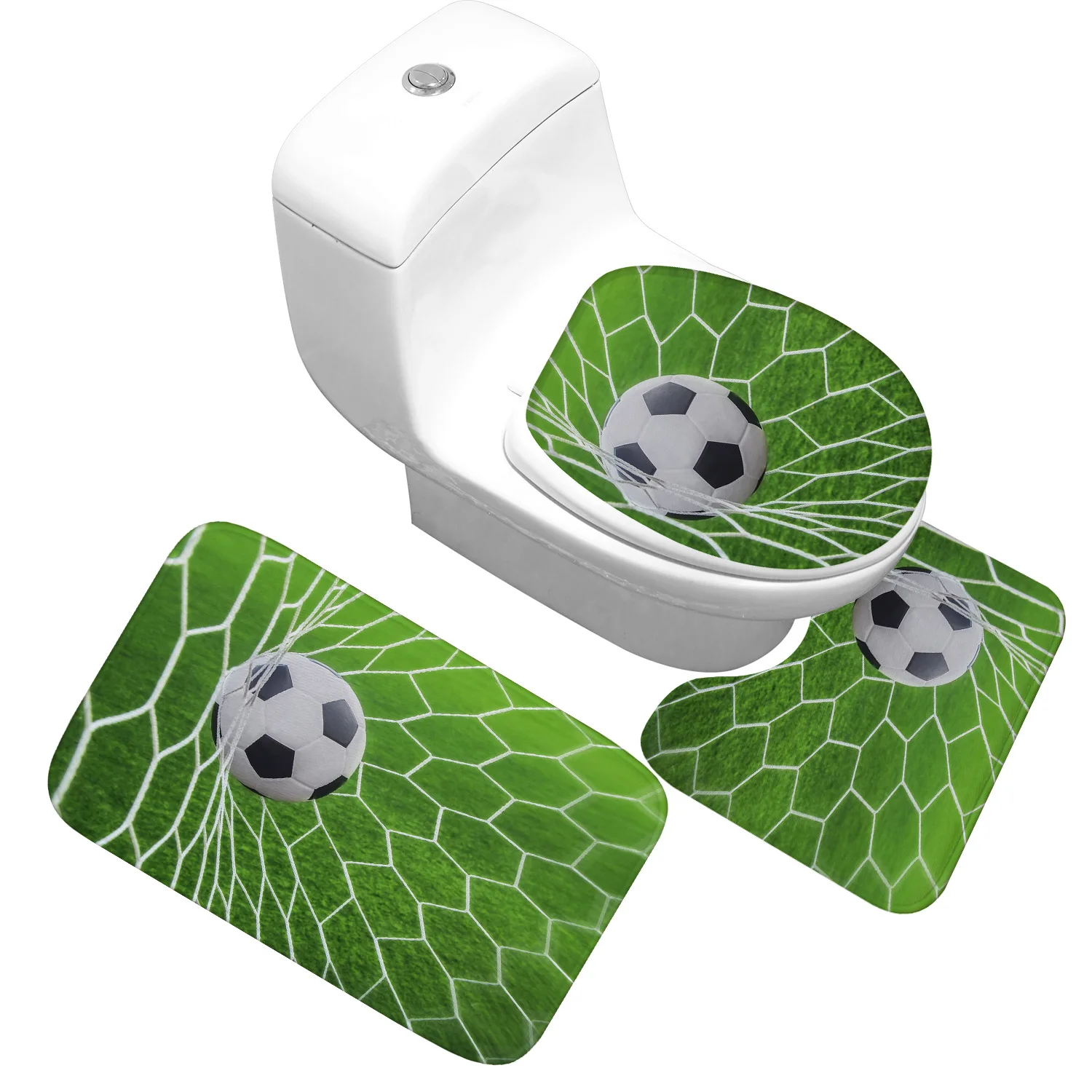 

3 шт., Нескользящие коврики для ванной и туалета, с рисунком камней