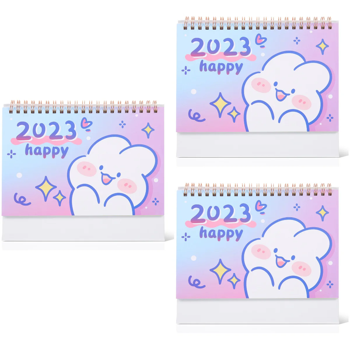 

3pcs Desk Calendar Plan Home Calendar Months Office Calendar Flipped Design Desk Calendar Gift