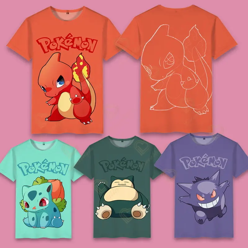 

Pokemon Anime 3D Print T Shirt for Children Boys Summer Pokemon Funny T-shirt Children Clothes Fit Kids Size 3-14 Year Old