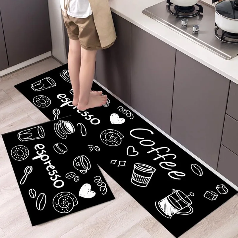 

Modern Anti-slip Home Long Kitchen Mat Bath Carpet Floor Mats Entrance Doormat Cartoon Soft Hotel Living Room Bedroom Area Rug