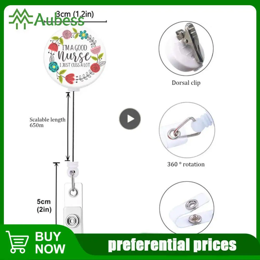 

С зажимом, мультяшная печать, офисный зажим крокодила, масштабируемый зажим для работы, стетоскоп любви, значок, зажим для значка, аксессуары