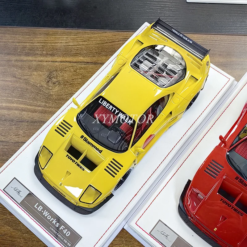 

IVY 1/18 For Ferrari F40 LBWK Wide body refit Resin Diecast Car Model Red/Yellow Toys Gifts Hobby Display Ornaments Collection
