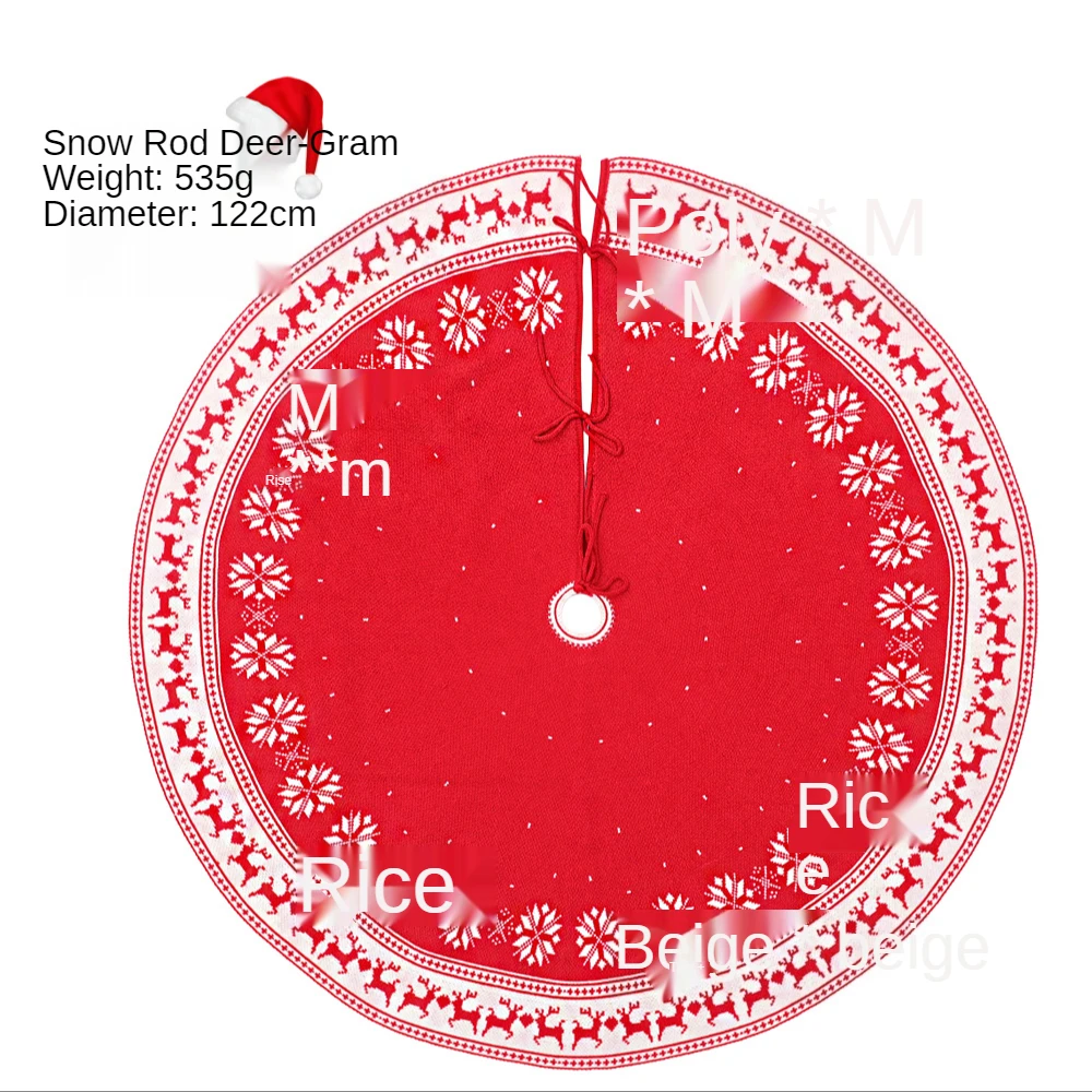 

Новинка 2022, юбка на рождественскую елку, вязаная юбка на елку, фартук, вязаный Снежинка, олень, рождественские подарки, рождественские украш...