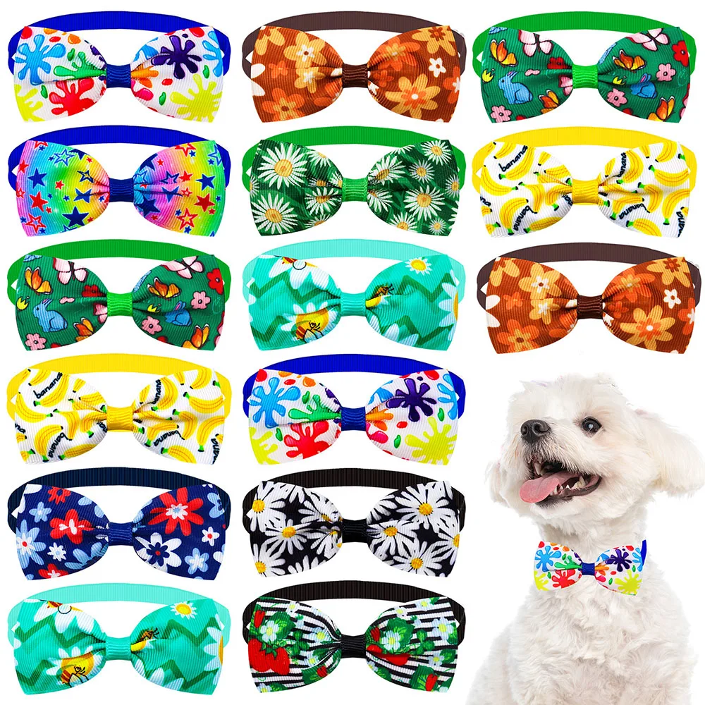 

Dogs 50/100pcs Pet Small Small Sunflower Grooming Tie Dog Dog For Collar Dog For Bowties Pets Bow Bows Summer Accessories