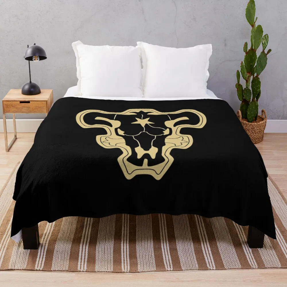 

Black clover Black bulls Throw Blanket queen size Plush fabric brand blanket