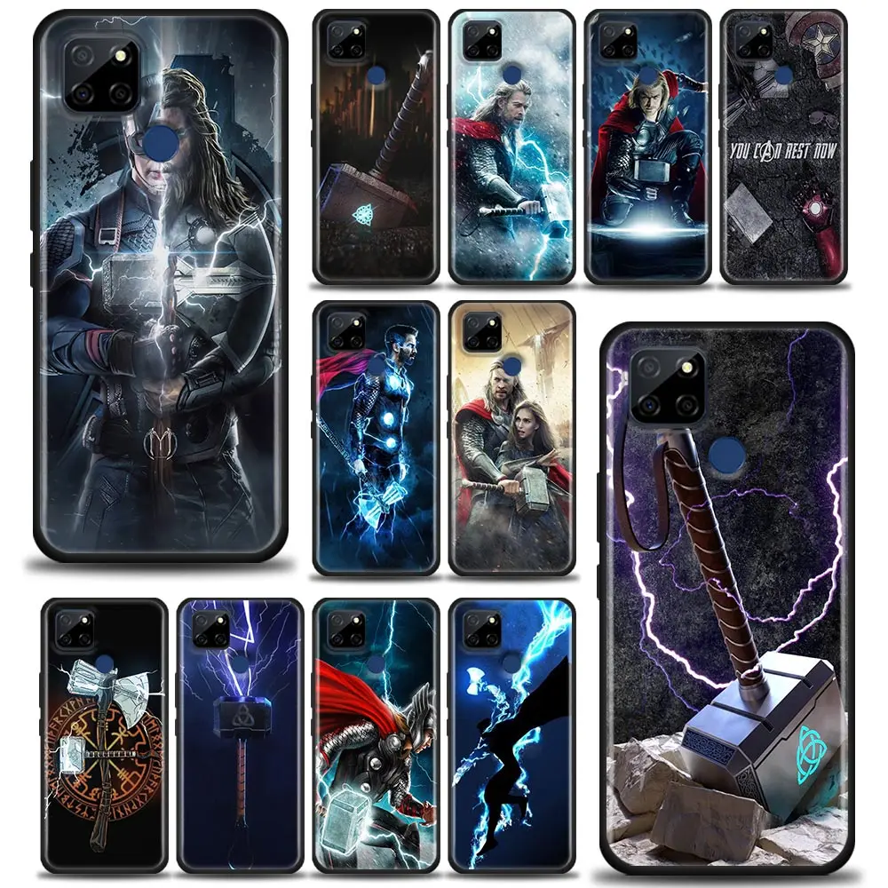 

For Realme C1 C2 C21Y C25 C12 Case Silicone Back Cover Marvel Hero Thor Phone Case For OPPO Realme GT 5G GT2 Neo2 Coque