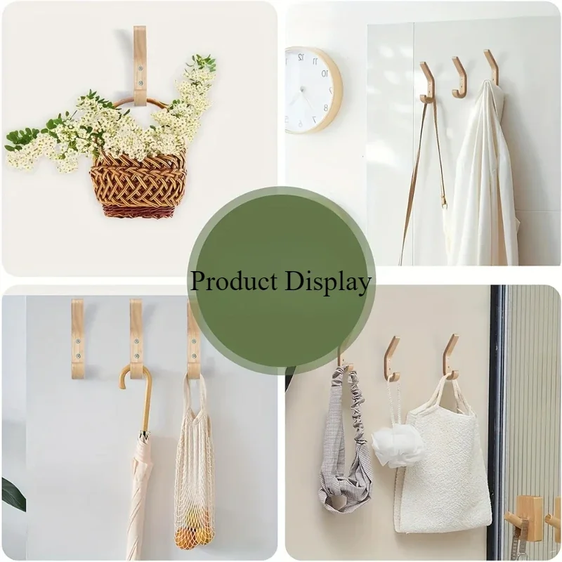 Деревянные крючки для одежды Настенные из натурального дуба Декоративные