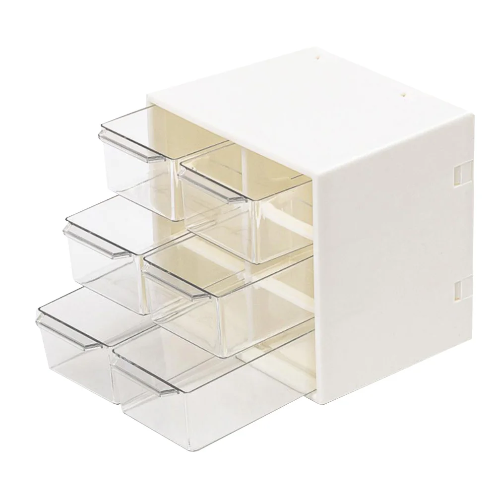 

Box Plastic Desktop Holder Stationery Container Plastic Visible Drawer Box for Gift Classification Kitchen