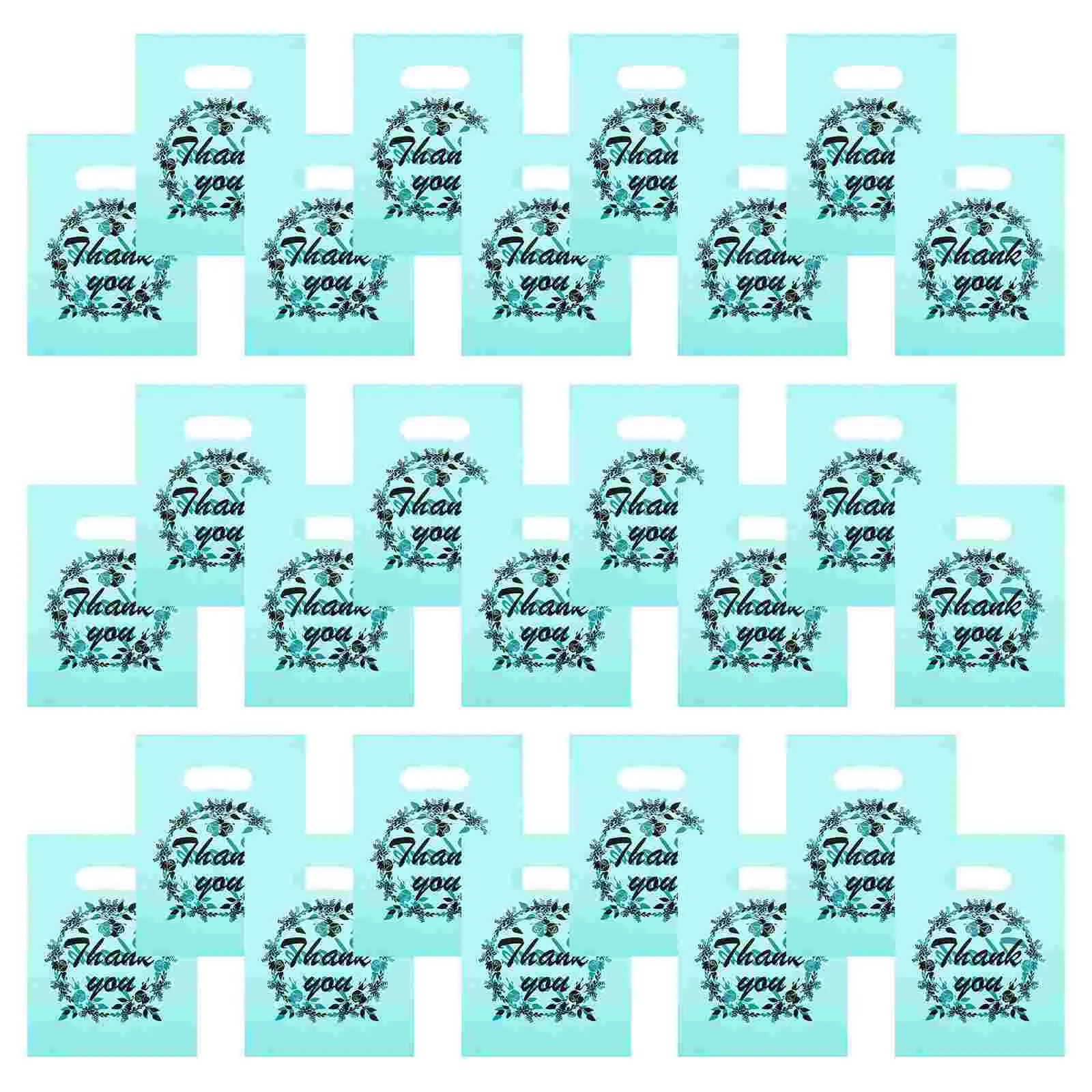 

100 Pcs Thank You Bags Small Baggies Shopping Goodie Merchandise Super Thick Handles
