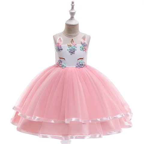 Детское платье с юбкой-пачкой и цветами для девочек