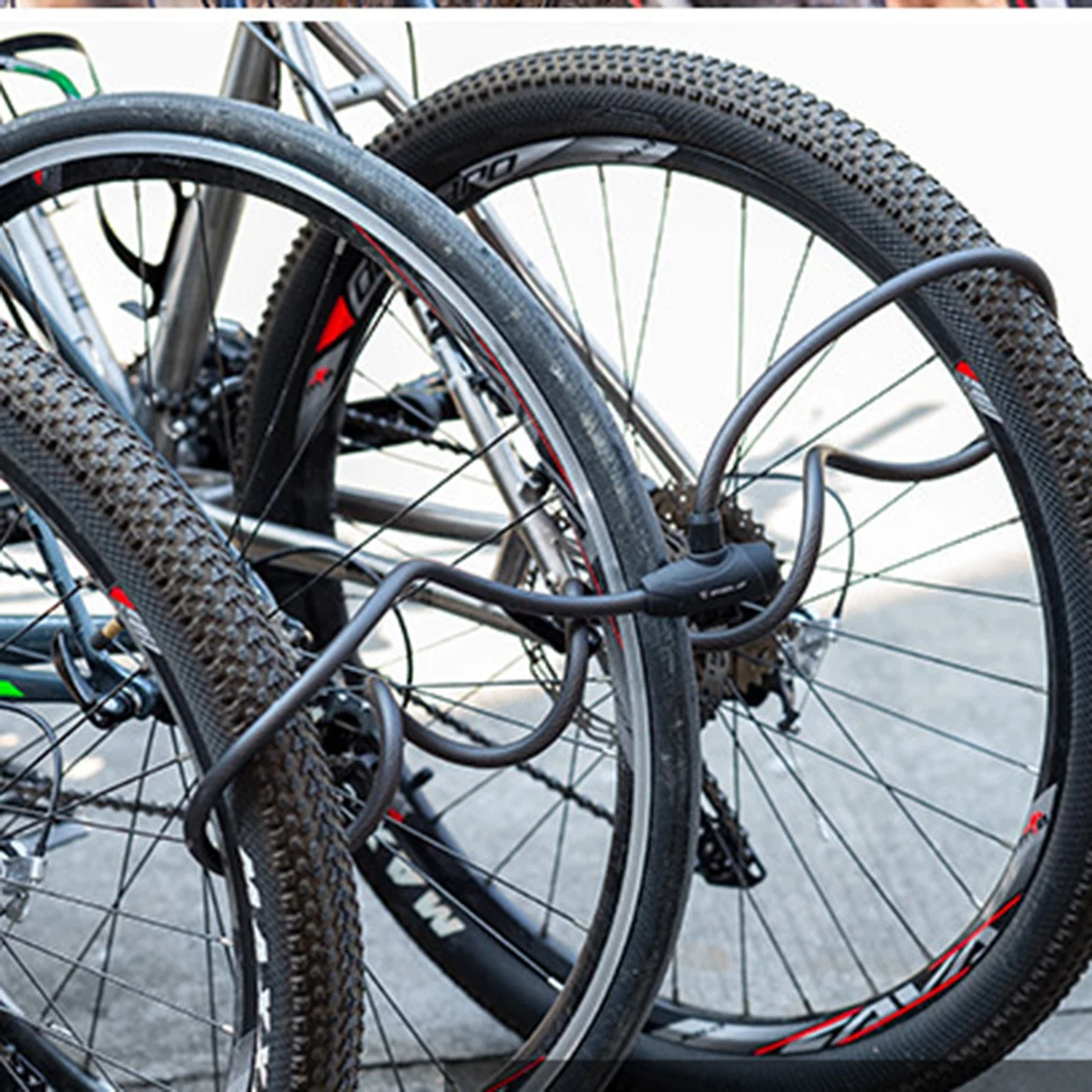 

1.2/1.8m Anti Theft Bike Lock Steel 5 Digital Code Password Key Type Combination Bicycle Cable Lock