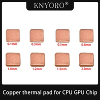 10pcs thermal pads 15x15mm copper gpu thermal pads copper shim heatsink for laptop gpu chip cooling heat sink sheet accessories