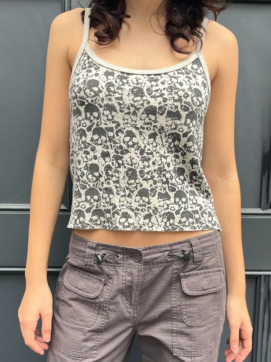 Укороченные топы с мультяшным графическим рисунком женские хлопковые уютные