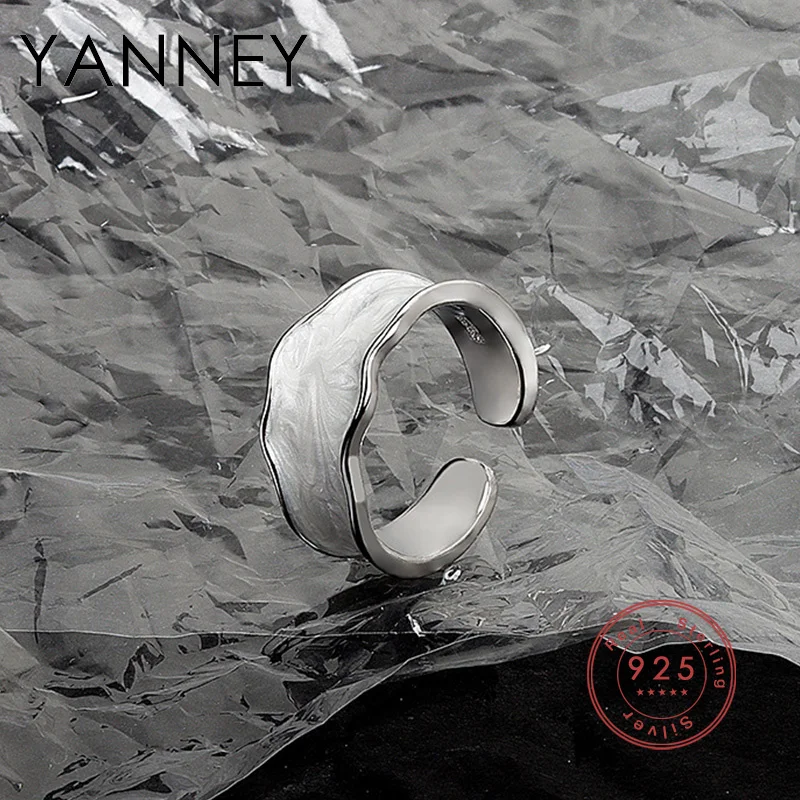 

YANNEY Silver Color Simple Colorful Open Ring for Woman Fashion Party Jewelry Gift
