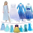 Детское платье принцессы Эльзы, на Возраст 3-10 лет
