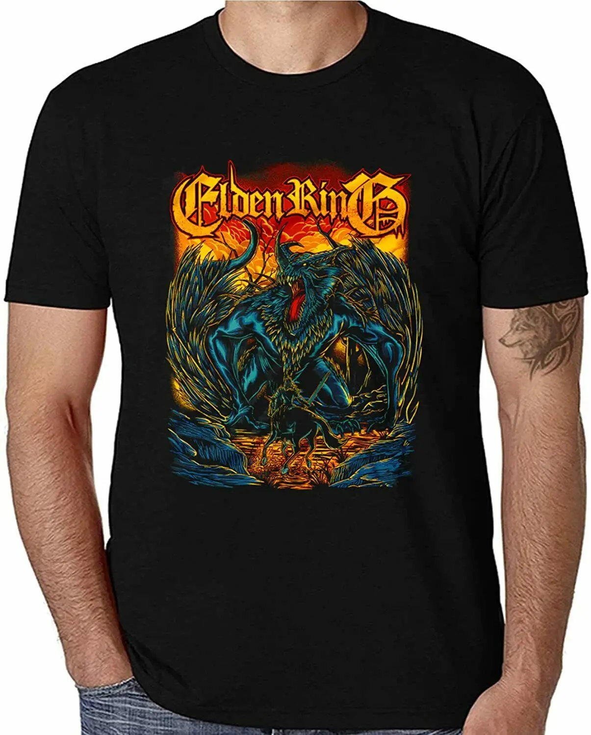 

Elden Rings Forged in Dragon Flames T-Shirt The Tarnished Shirt for Mens Women