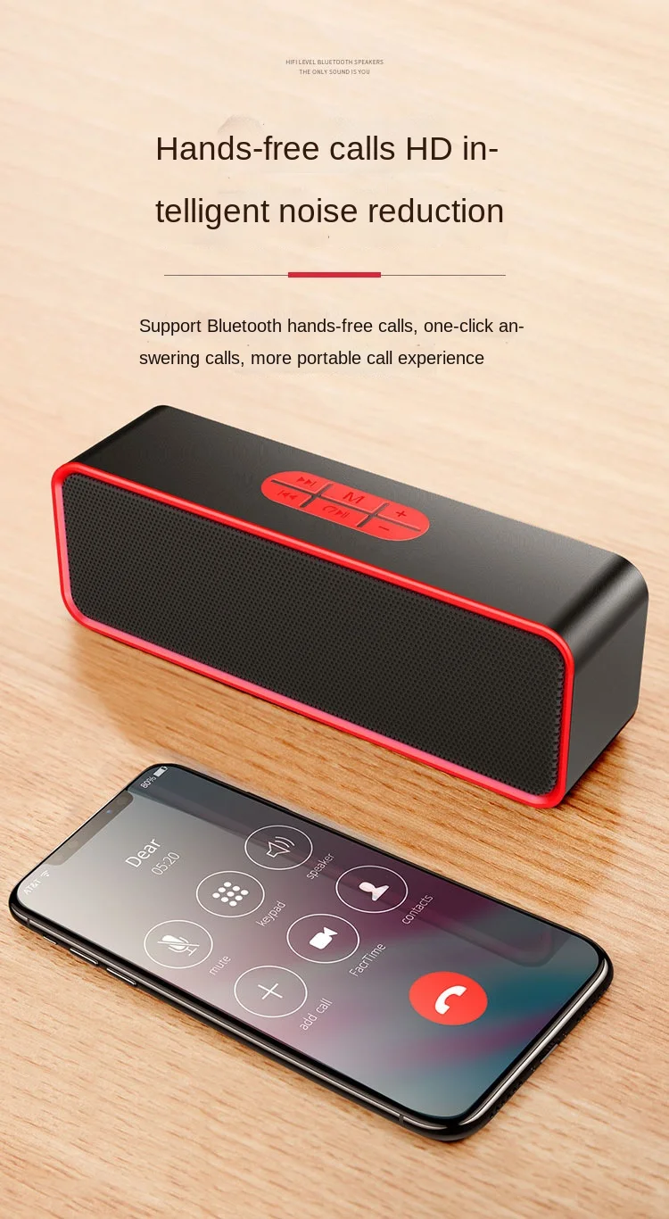 

SC211 Bluetooth Speaker Mini portable wireless small speaker small speaker subwoofer plug-in card speaker