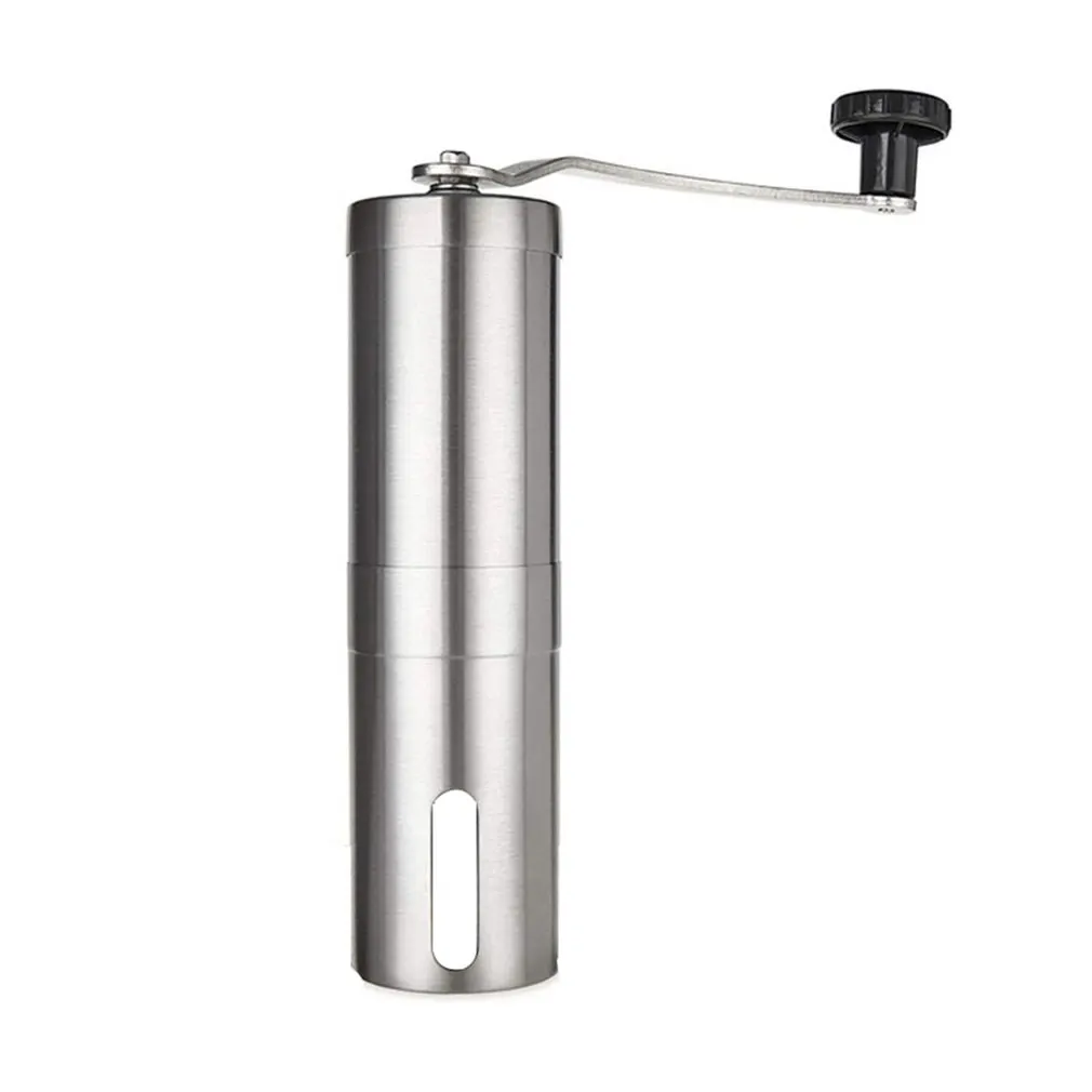 

Silver Coffee Grinder Mini Stainless Steel Hand Manual Handmade Coffee Bean Grinders Mill Kitchen Tool Grinders
