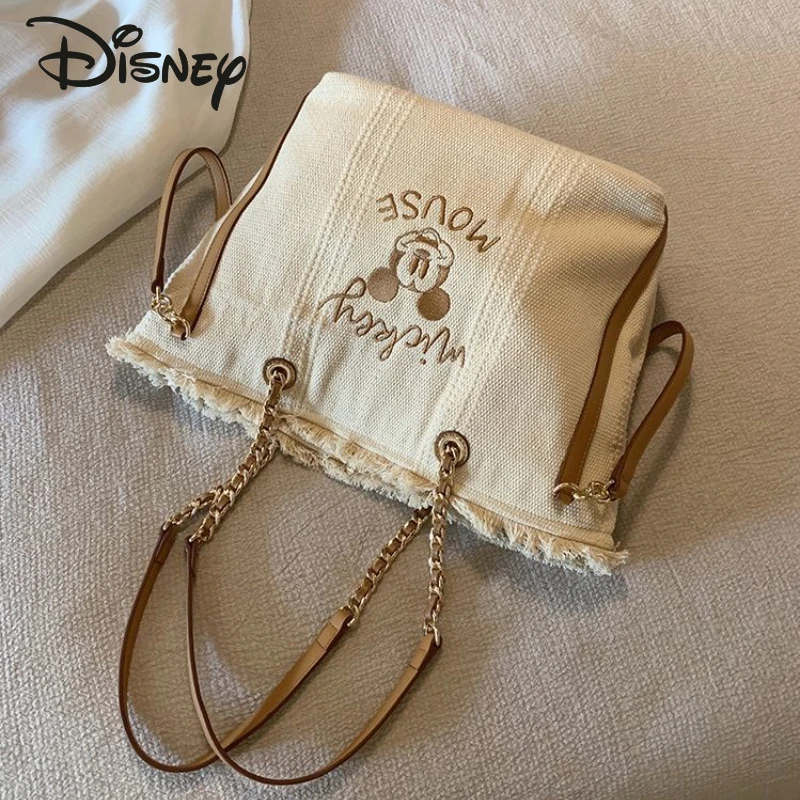 Disney Mickey Animation Park Tote bag 2023 new hand-held large-capacity bag girl summer shoulder messenger bag