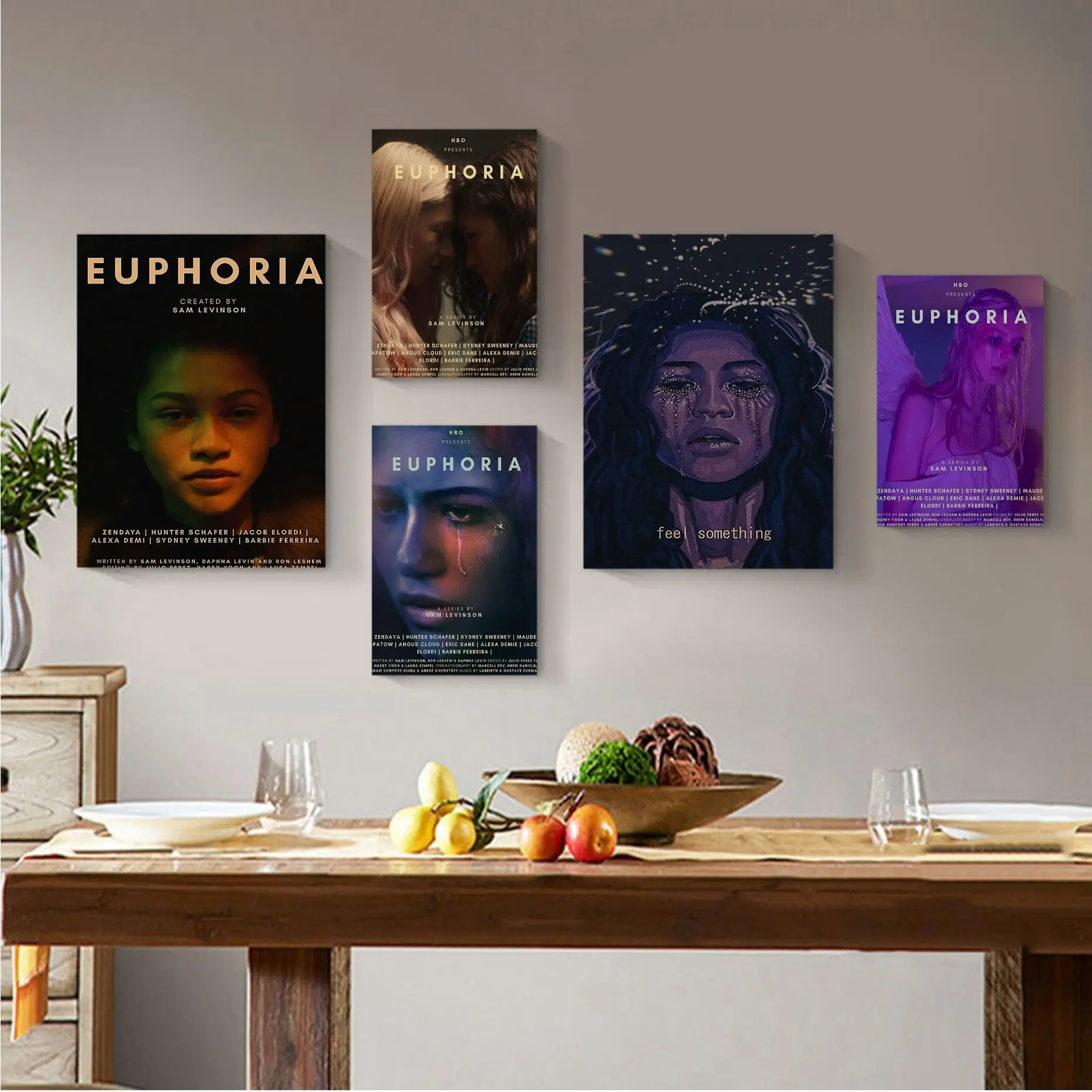 Trendy TV Euphoria Anime Posters For Living Room Bar Decoration Decor Art Wall Stickers