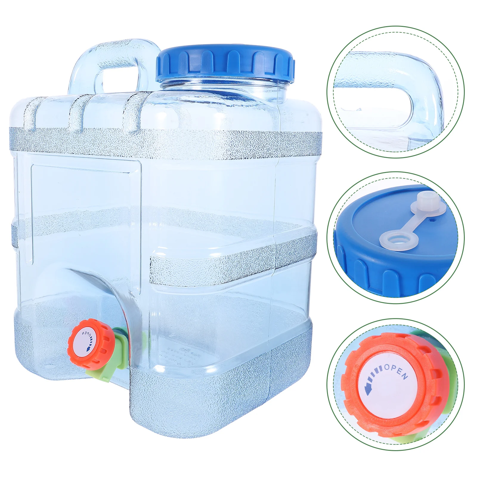 

Outdoor Water Container Large Capacity Water Jug Portable PC Water Bucket Camping Supply
