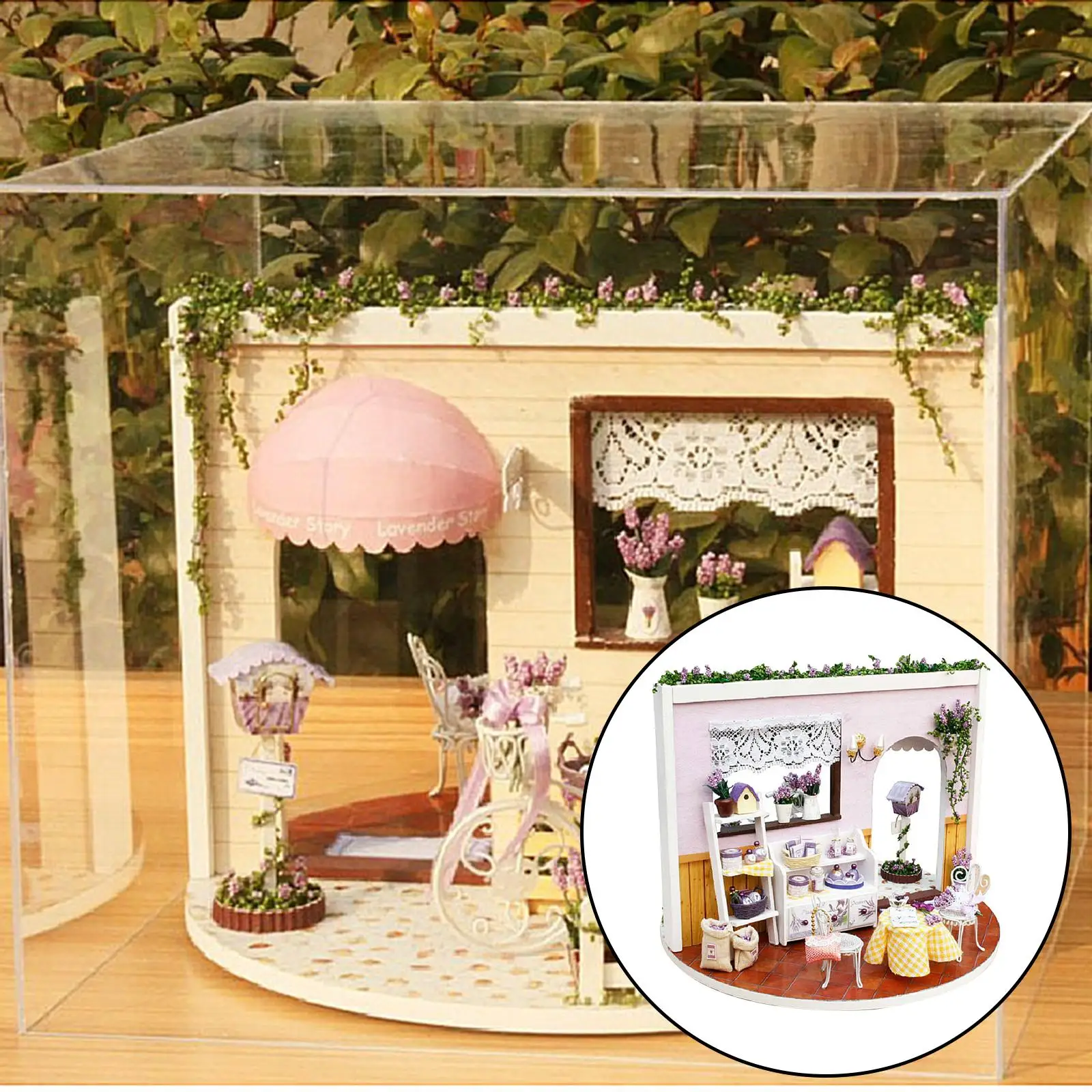 

Miniature Dollhouse W/ Furniture Kits Mini Sky Garden Room Model Puzzle