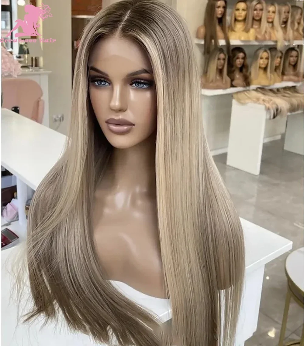 Парики из 100% человеческих волос Прямые бразильские волосы спереди