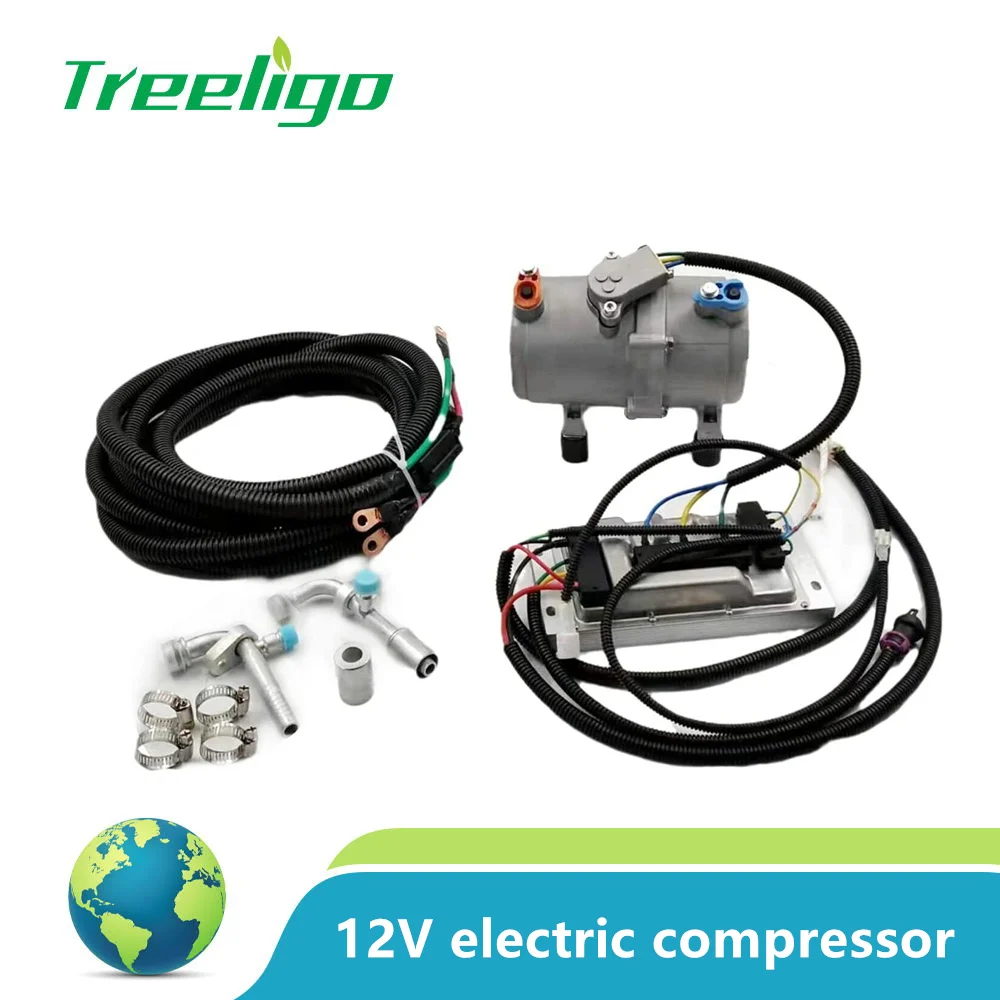 Компрессор кондиционера электрический 12 в кондиционерный компрессор для