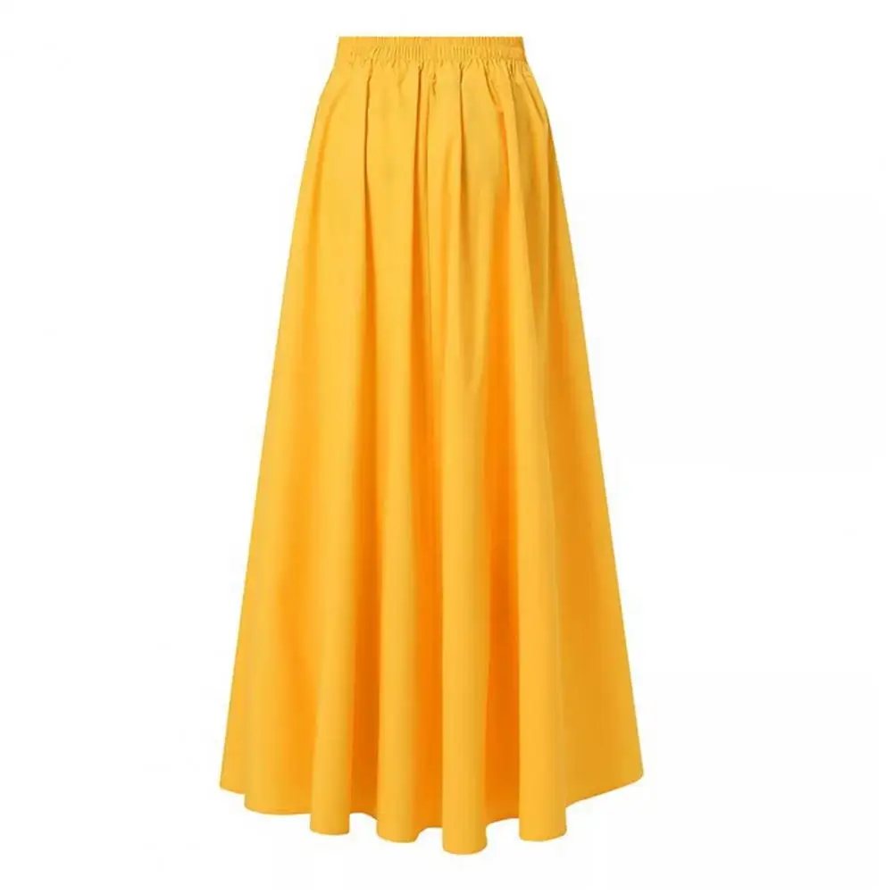

Attractive Women Solid Maxi Skirt Party Skirt Oversized Clothing Matching