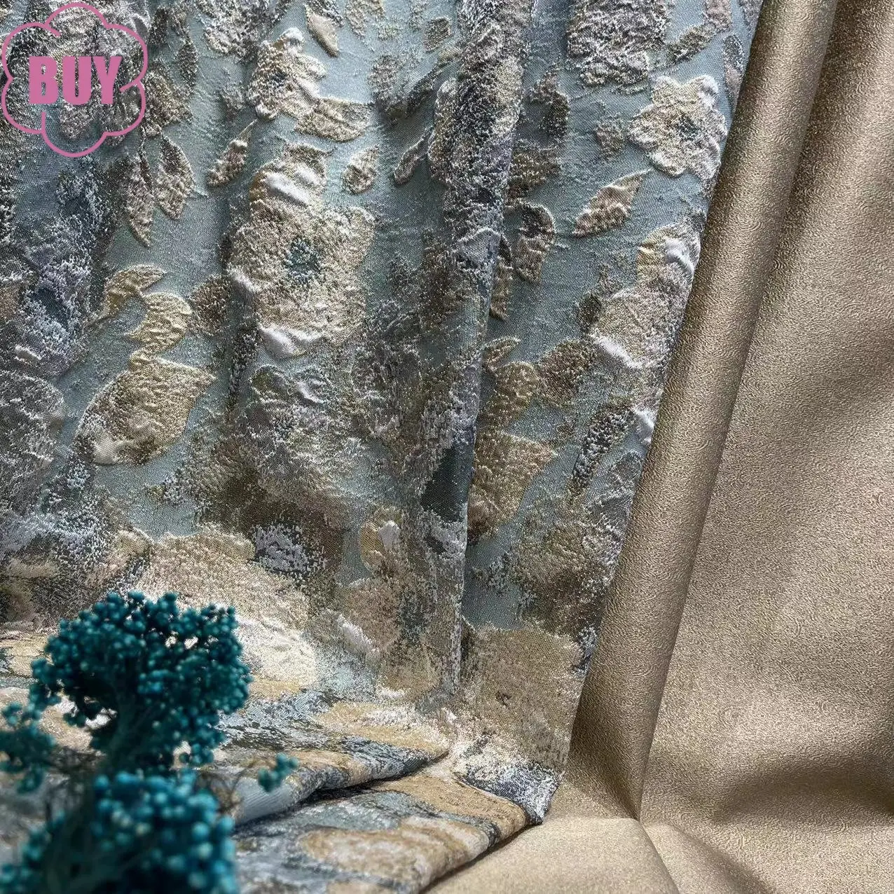 

2023 New European Curtains for Living Dining Room Bedroom High-grade Three-dimensional Relief Curtain Luxury Vertical Customized