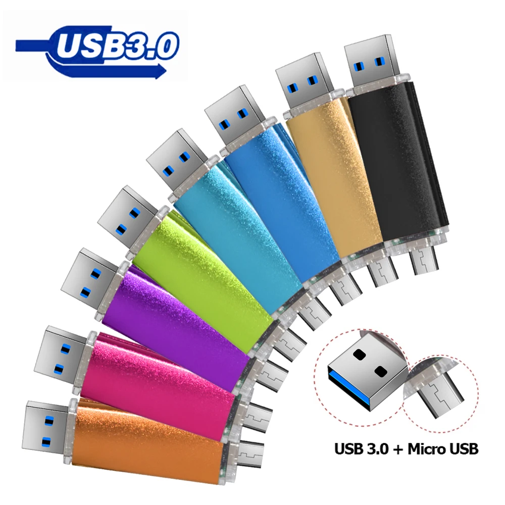 

Красочный Новый OTG USB флэш-накопитель 3.0 64 Гб 128 ГБ флэш-накопитель для Micro Android/ПК 256 ГБ 32 ГБ внешнее хранилище для подарка бизнеса