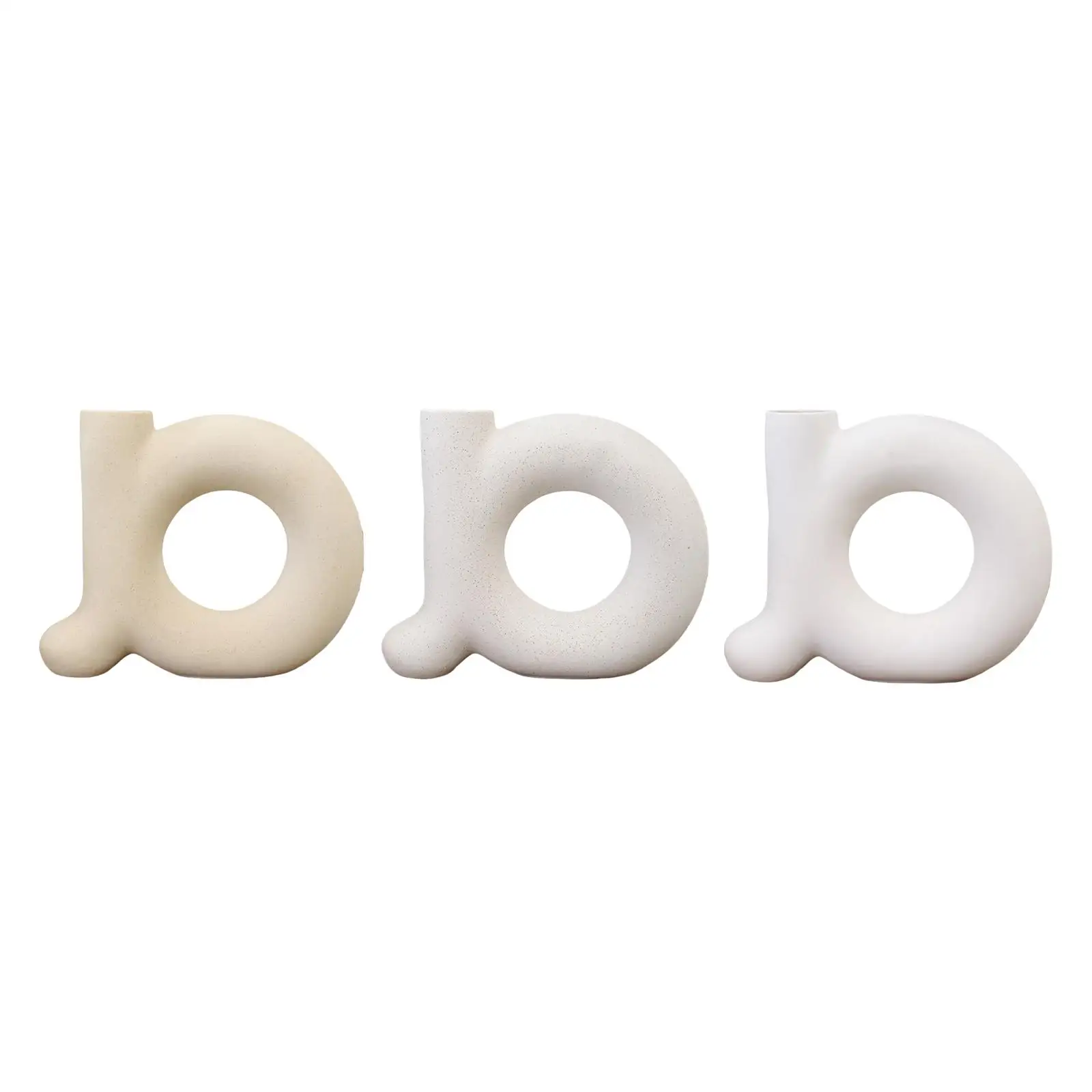 

Crafts Ornaments Simple Modern Donuts Flower Pot for Desk Wedding Living Room Office